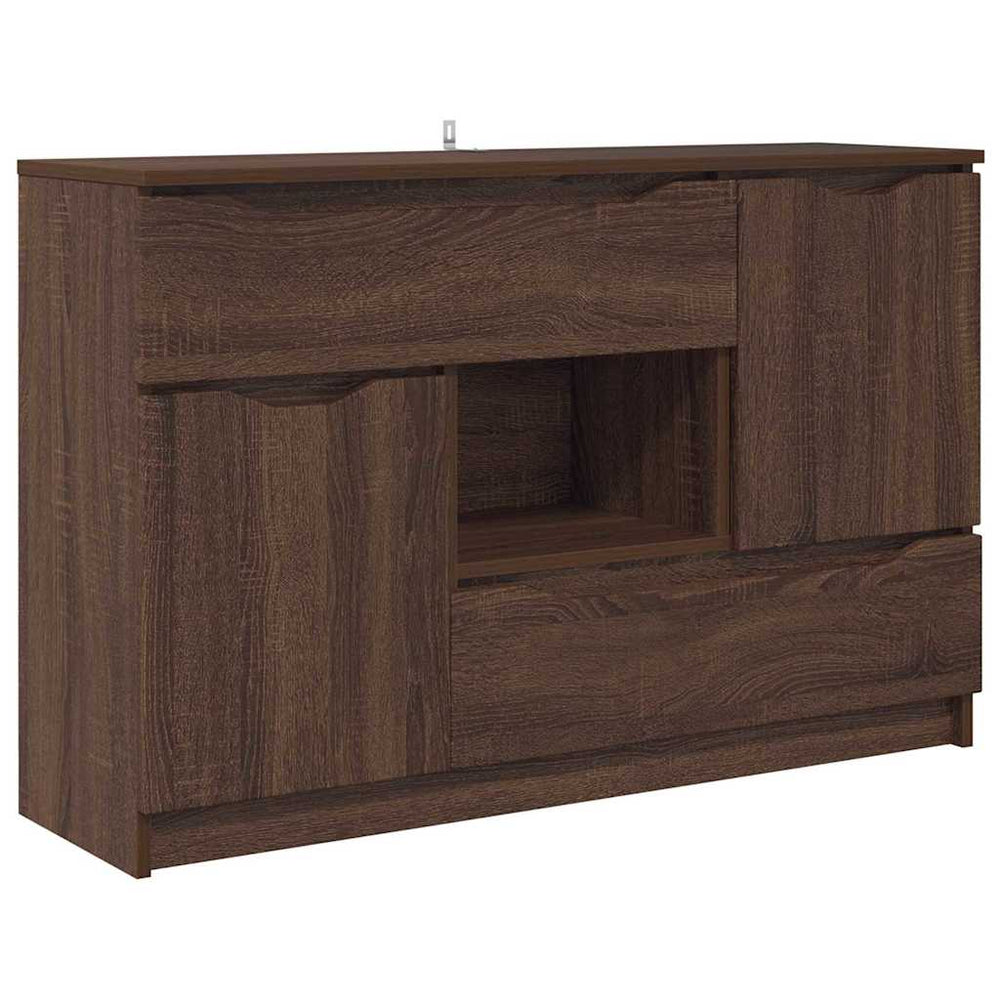 vidaXL Sideboard Brown Oak Look 100 x 30 x 65.6 cm Engineered Wood