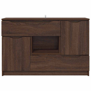 vidaXL Buffet imitation chêne marron 100 x 30 x 65,6 cm, bois d'ingénierie