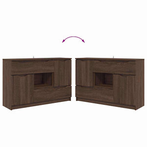 vidaXL Buffet imitation chêne marron 100 x 30 x 65,6 cm, bois d'ingénierie