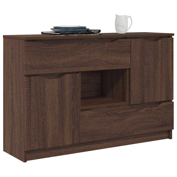 vidaXL Buffet imitation chêne marron 100 x 30 x 65,6 cm, bois d'ingénierie