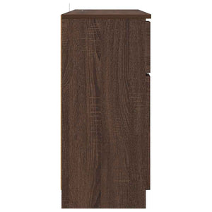 vidaXL Buffet imitation chêne marron 100 x 30 x 65,6 cm, bois d'ingénierie