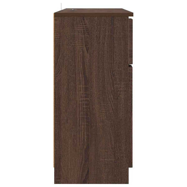 vidaXL Buffet imitation chêne marron 100 x 30 x 65,6 cm, bois d'ingénierie