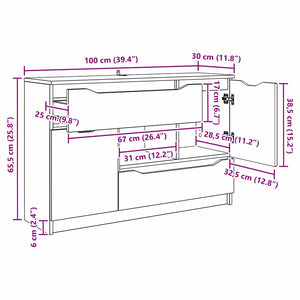 Sideboard Artisan Eiche 100 cm