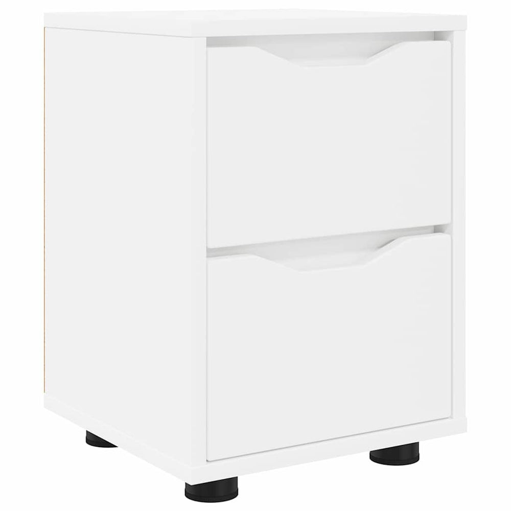 vidaXL Bedside Cabinet with Drawers White 30.5 x 30 x 43 cm Engineered Wood