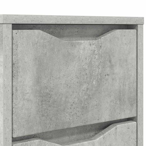 Beton Grau Nachttisch mit Schublade