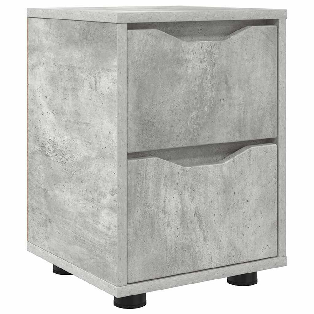 vidaXL Nightstand Concrete Grey 30.5 x 30 x 43 cm Engineered Wood