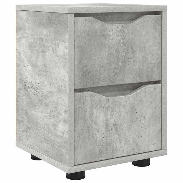 Beton Grau Nachttisch mit Schublade