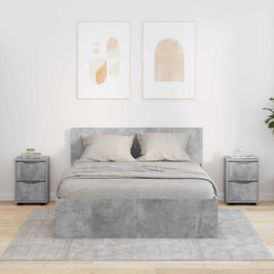Nachttische 2er Set Beton Grau
