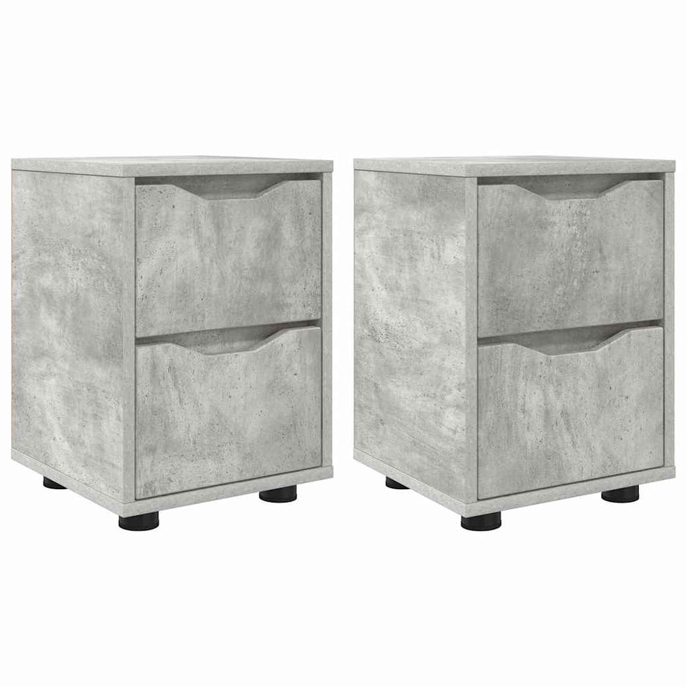 Nachttische 2er Set Beton Grau