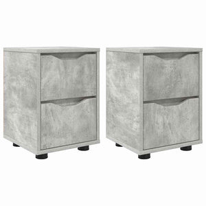 Nachttische 2er Set Beton Grau