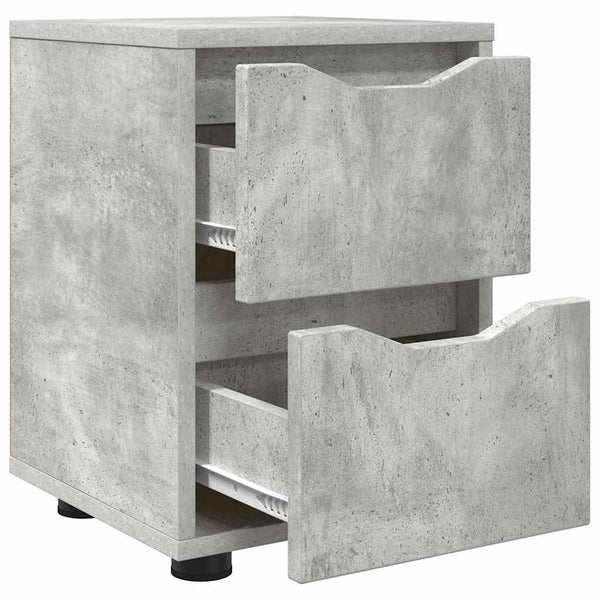 Nachttische 2er Set Beton Grau