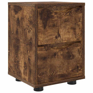 vidaXL Table de chevet Chêne fumé 30,5 x 30 x 43 cm Bois d'ingénierie