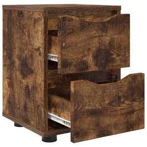 vidaXL Table de chevet Chêne fumé 30,5 x 30 x 43 cm Bois d'ingénierie