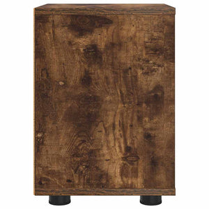 vidaXL Table de chevet Chêne fumé 30,5 x 30 x 43 cm Bois d'ingénierie