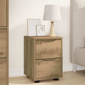 vidaXL Table de chevet Chêne artisan 30,5 x 30 x 43 cm Bois d'ingénierie