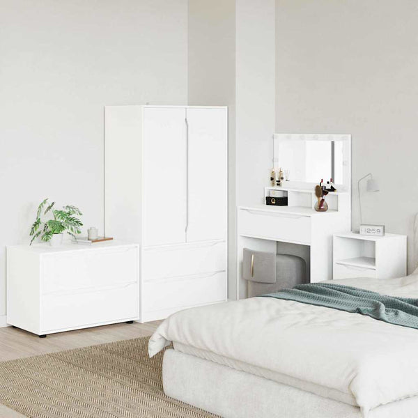 vidaXL Meuble de rangement blanc 80 x 48 x 57 cm en bois d'ingénierie