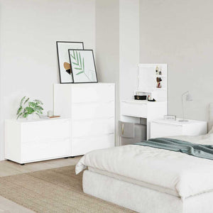 vidaXL Meuble de rangement blanc 80 x 48 x 57 cm en bois d'ingénierie