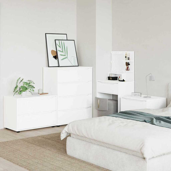 vidaXL Meuble de rangement blanc 80 x 48 x 57 cm en bois d'ingénierie