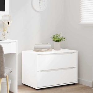 vidaXL Meuble de rangement blanc 80 x 48 x 57 cm en bois d'ingénierie