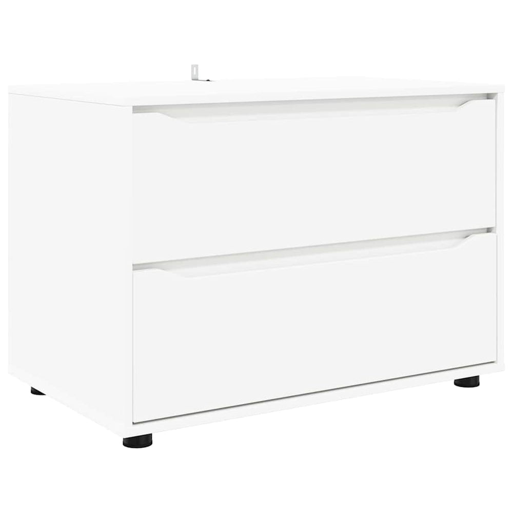 vidaXL Meuble de rangement blanc 80 x 48 x 57 cm en bois d'ingénierie