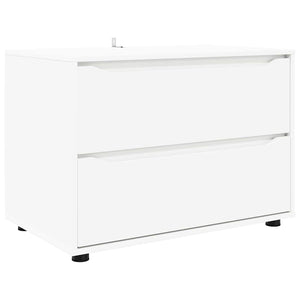 vidaXL Meuble de rangement blanc 80 x 48 x 57 cm en bois d'ingénierie
