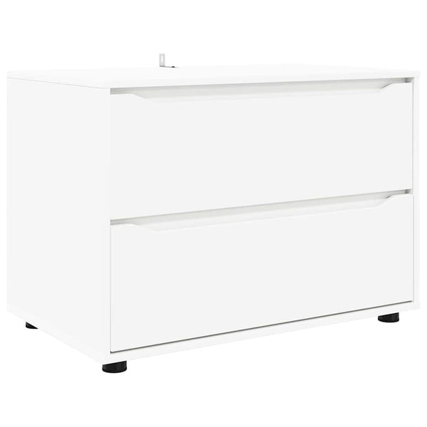 vidaXL Meuble de rangement blanc 80 x 48 x 57 cm en bois d'ingénierie