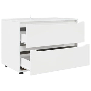 vidaXL Meuble de rangement blanc 80 x 48 x 57 cm en bois d'ingénierie