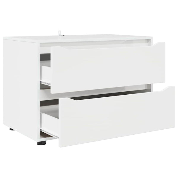 vidaXL Meuble de rangement blanc 80 x 48 x 57 cm en bois d'ingénierie