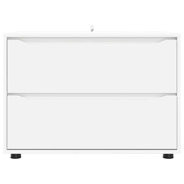 vidaXL Meuble de rangement blanc 80 x 48 x 57 cm en bois d'ingénierie