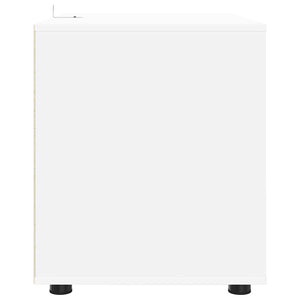 vidaXL Meuble de rangement blanc 80 x 48 x 57 cm en bois d'ingénierie