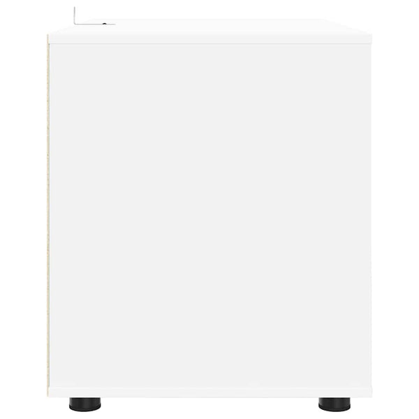 vidaXL Meuble de rangement blanc 80 x 48 x 57 cm en bois d'ingénierie