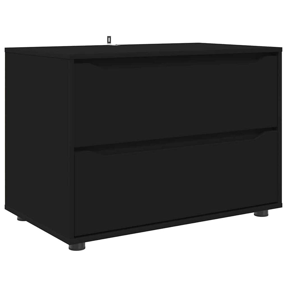 vidaXL Armoire de rangement Noir 80 x 48 x 57 cm Bois d'ingénierie