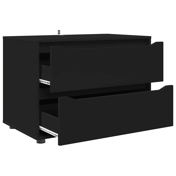Schwarzer Aufbewahrungsschrank 80x48x57cm