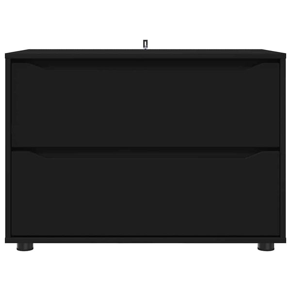 Schwarzer Aufbewahrungsschrank 80x48x57cm