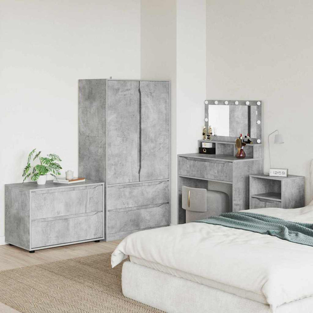 vidaXL Armoire de rangement gris béton 80 x 48 x 57 cm en bois d'ingénierie