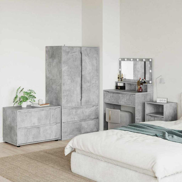 Aufbewahrungsschrank Beton Grau 80x48x57cm