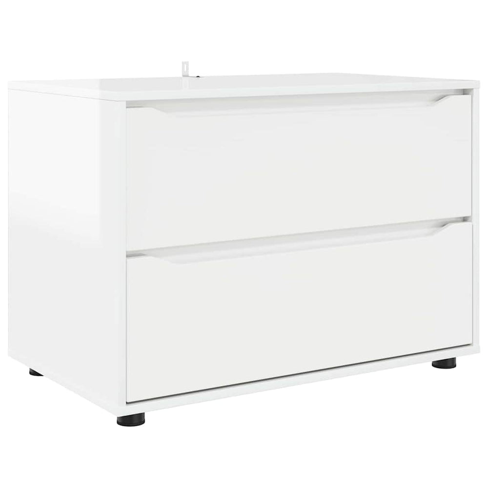 vidaXL Armoire de rangement blanc brillant 80 x 48 x 57 cm