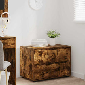 vidaXL Armoire de rangement Chêne fumé 80 x 48 x 57 cm