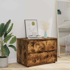 vidaXL Armoire de rangement Chêne fumé 80 x 48 x 57 cm