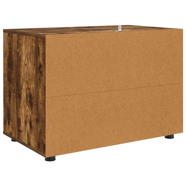 vidaXL Armoire de rangement Chêne fumé 80 x 48 x 57 cm
