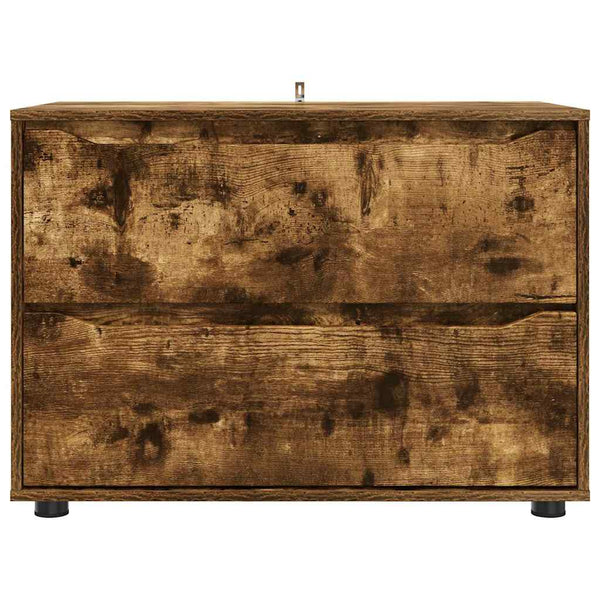 vidaXL Armoire de rangement Chêne fumé 80 x 48 x 57 cm