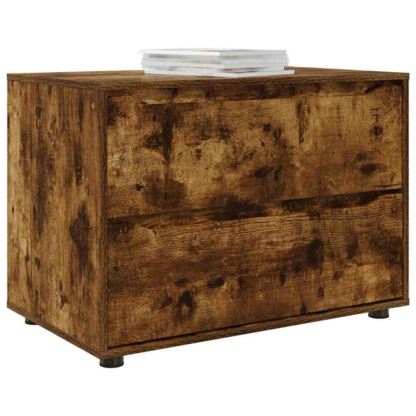 vidaXL Armoire de rangement Chêne fumé 80 x 48 x 57 cm