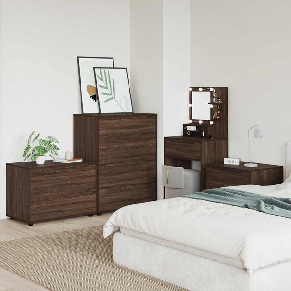 vidaXL Armoire de rangement marron aspect chêne 80 x 48 x 57 cm