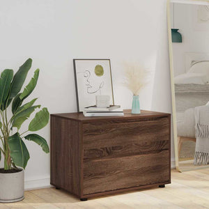 vidaXL Armoire de rangement marron aspect chêne 80 x 48 x 57 cm