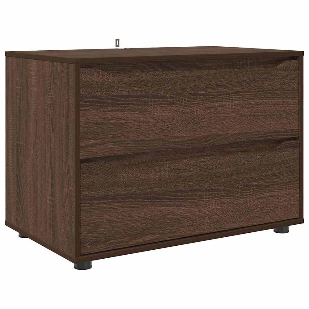vidaXL Armoire de rangement marron aspect chêne 80 x 48 x 57 cm