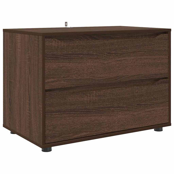 vidaXL Armoire de rangement marron aspect chêne 80 x 48 x 57 cm
