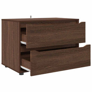 vidaXL Armoire de rangement marron aspect chêne 80 x 48 x 57 cm