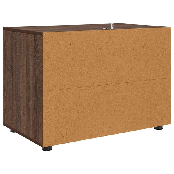 vidaXL Armoire de rangement marron aspect chêne 80 x 48 x 57 cm