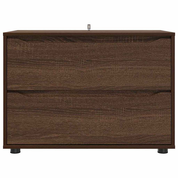 vidaXL Armoire de rangement marron aspect chêne 80 x 48 x 57 cm
