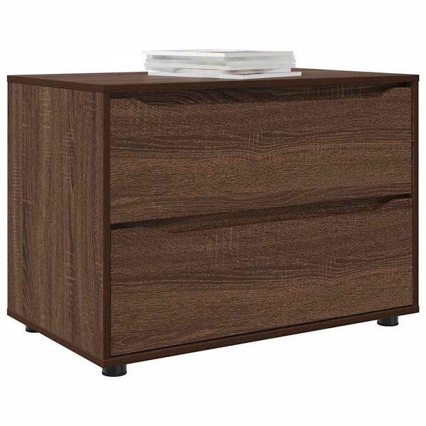 vidaXL Armoire de rangement marron aspect chêne 80 x 48 x 57 cm